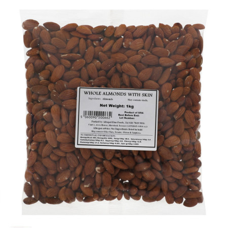 Raw Almonds Whole Skin On