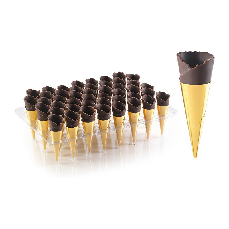 Sweet Chocolate Waffle Base Mini Cone
