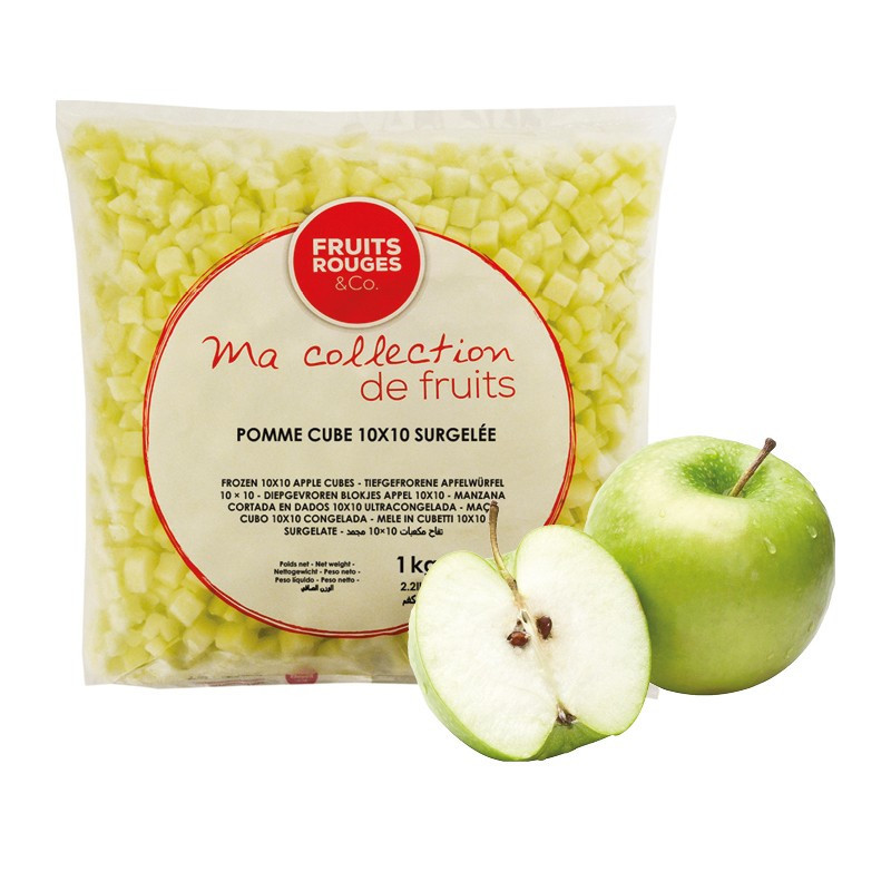 Fruits Rouges Frozen IQF Apple Granny Smith Diced
