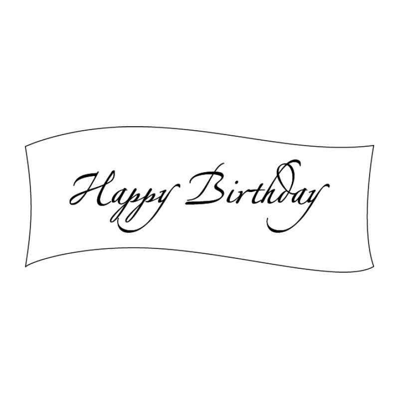 Happy Birthday Dark Chocolate Banners 79 X 33mm