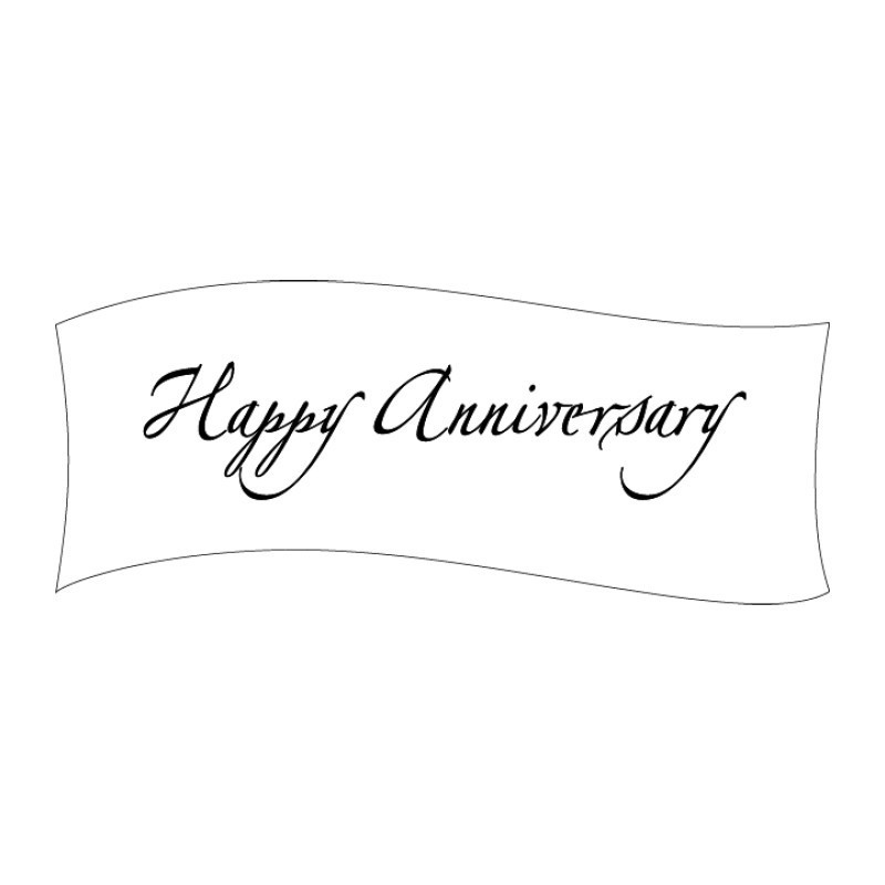 Happy Anniversary Dark Chocolate Banners 79 X 33mm