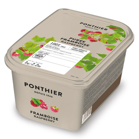 Ponthier Frozen Williamette Mecker Raspberry Puree 10% Sweetened