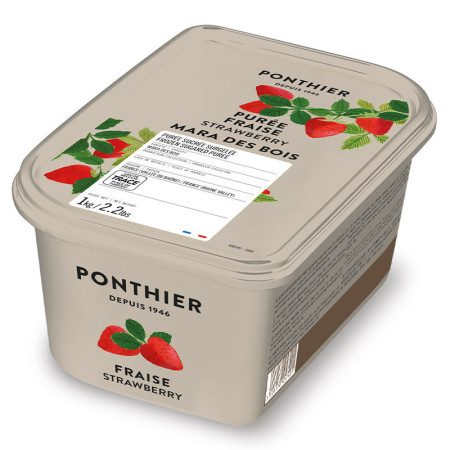 Ponthier Frozen Caramosa Mara des Bois Strawberry Puree 10% Sweetened