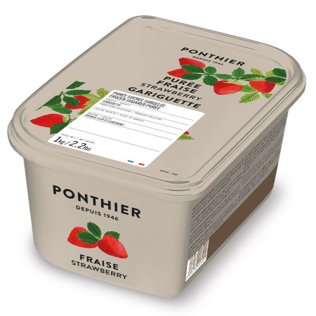 Ponthier Frozen Gariguette Strawberry Puree 10% Sweetened