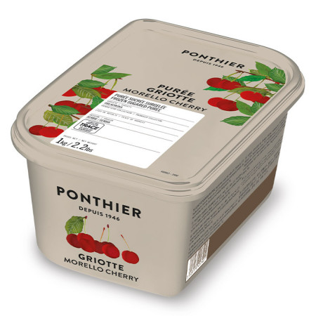 Ponthier Frozen Morello Cherry Puree 10% Sweetened