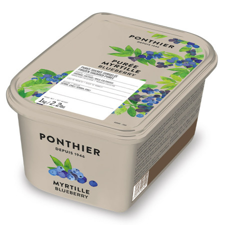 Ponthier Frozen Wild Cultivated Blueberry Puree 10% Sweetened