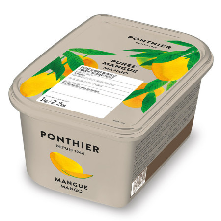 Ponthier Frozen Alphonso Mango Puree 10% Sweetened