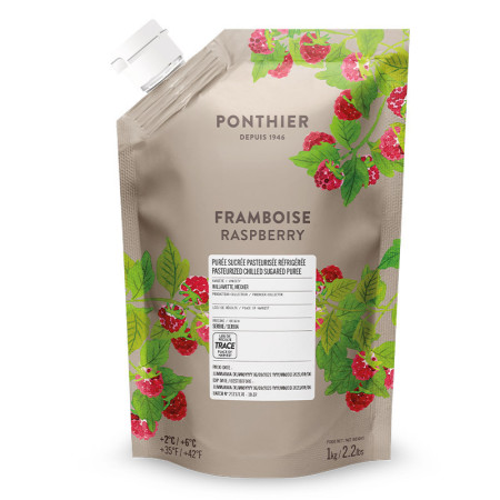 Ponthier Fresh Williamette Mecker Raspberry Puree 10% Sweetened