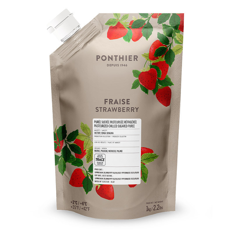 Fresh Caramosa Strawberry Puree 10% Sweetened
