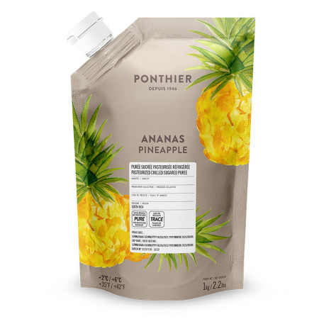 Ponthier Fresh Golden Pineapple Puree 10% Sweetened