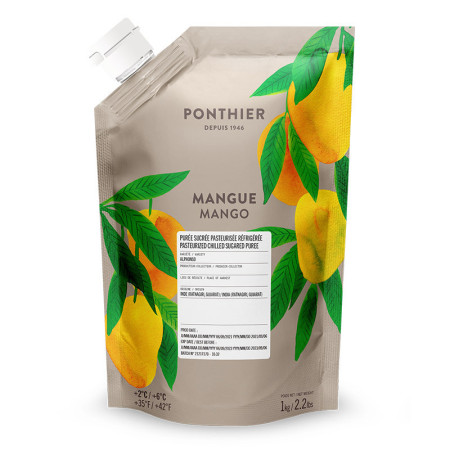 Ponthier Fresh Alphonso Mango Puree 10% Sweetened
