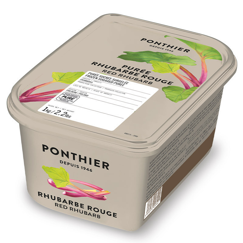 Frozen Red Rhubarb Puree 10% Sweetened