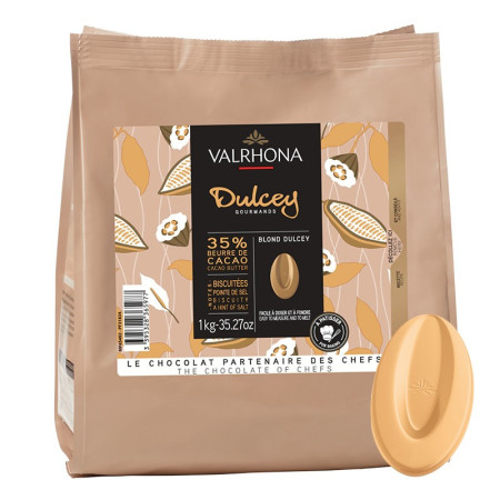 Valrhona Blond Chocolate Bag Dulcey 35%