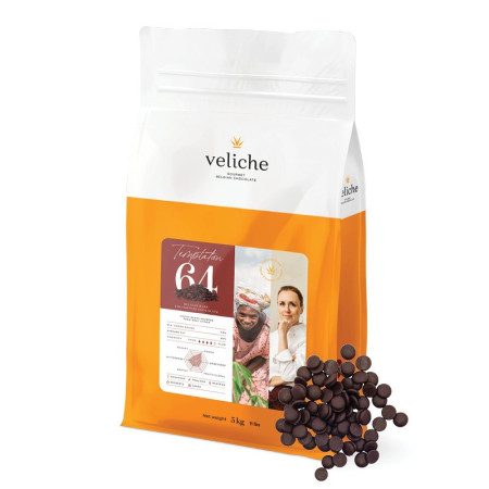 Veliche Belgian Dark Chocolate Dots Temptation 64%