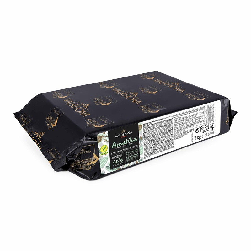 Valrhona Vegan Almond Amatika 46% Chocolate Block
