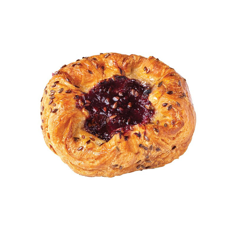 Bridor Frozen Vegan Cherry  & Linseed Danish Crowns