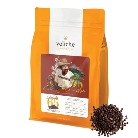 Veliche Single Origin El Salvador Usulutan 65% Dark Chocolate Dots