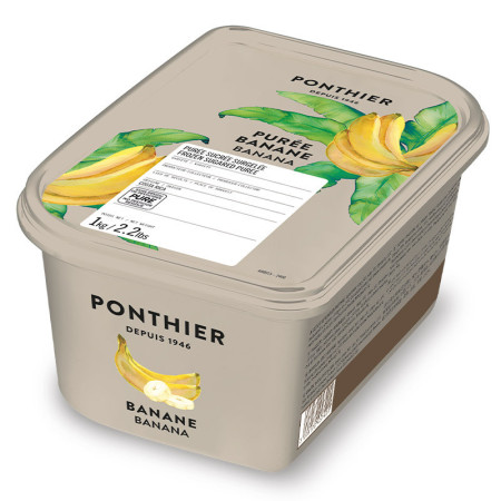 Ponthier Frozen Banana Puree 10% Sweetened