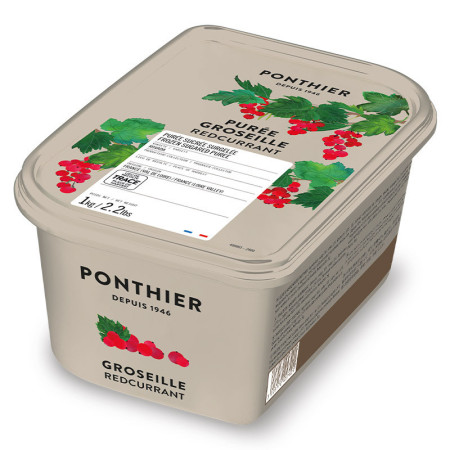 Ponthier Frozen Redcurrant Puree 10% Sweetened