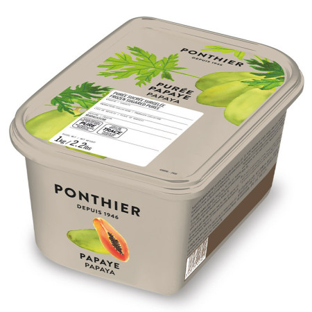 Ponthier Frozen Papaya Puree 10% Sweetened