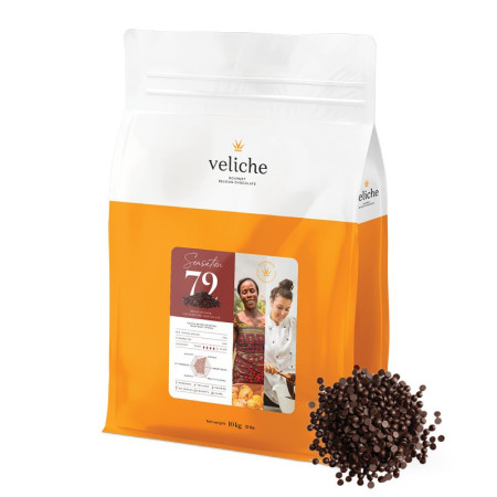 Veliche Belgian Dark Chocolate Dots Sensation 72%