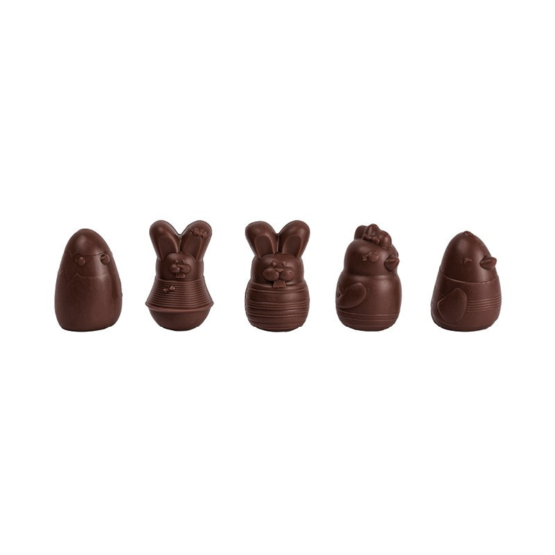 Dark Chocolate Salted Caramel Filled Easter Animals