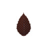 PCB Creation Small Ribbed Dark Chocolate Leaves