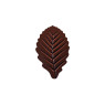 Small Ribbed Dark Chocolate Leaves