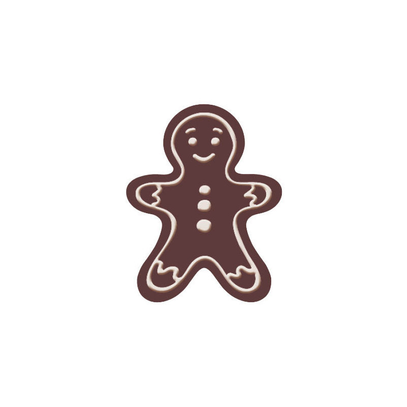 126 Dark Chocolate Embossed White Decorations