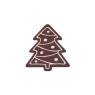 126 Dark Chocolate Embossed White Decorations