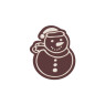 126 Dark Chocolate Embossed White Decorations