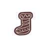 126 Dark Chocolate Embossed White Decorations