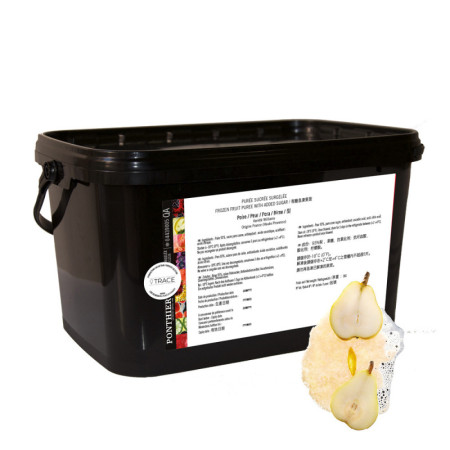 Ponthier Frozen Willams Pear Puree 10% Sweetened