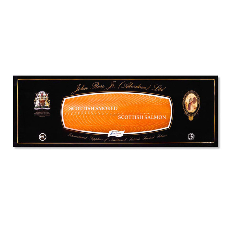 John Ross Long Sliced Smoked Salmon Skin On