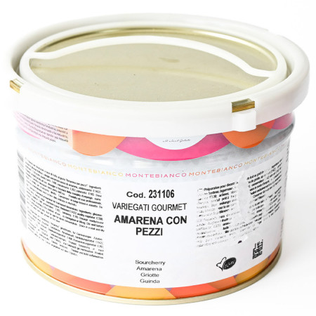 Montebianco Amarena Cherry Ripple With Pieces Variegato