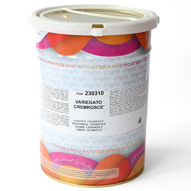 Montebianco Hazelnu Ripple Crunchy Paste Cremrosce Variegato