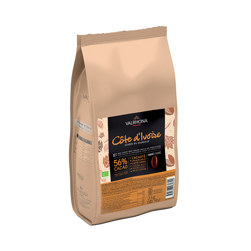 Valrhona Dark Milk Chocolate Cote D'Ivoire Cuvee 56%