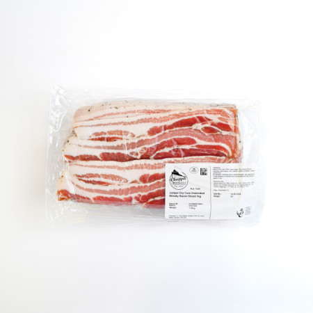 Dingley Dell Pork Dry Cured Unsmoked Streaky Bacon