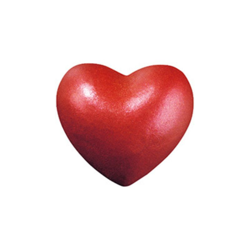 White Chocolate Ruby Crystalised Hearts 3D