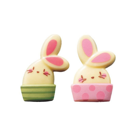 PCB Creation White Chocolate Rabbit Heads 2 Designs