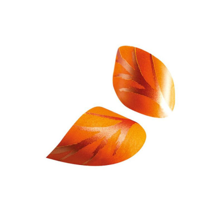 PCB Creation White Chocolate Curved Leaves Bronze And Gold