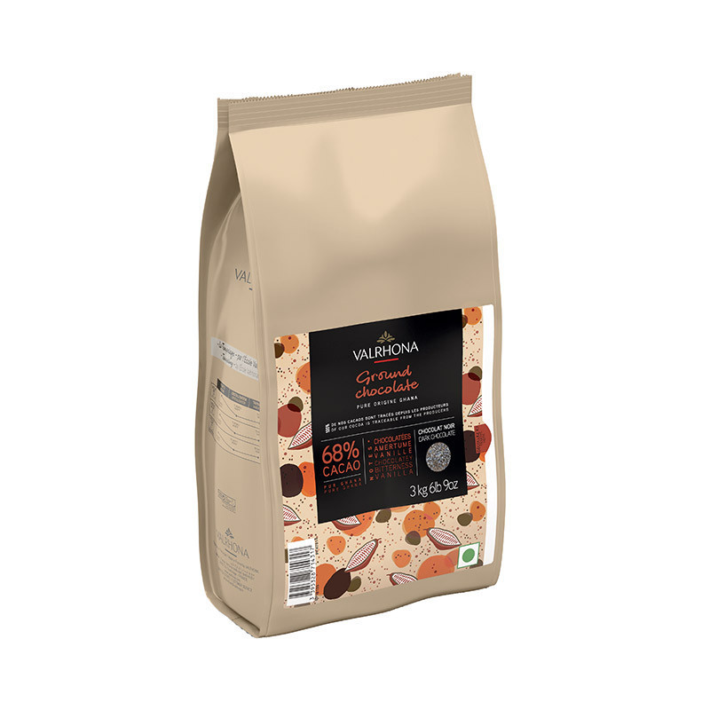 Valrhona Ground  Dark Chocolate Ghana 68%