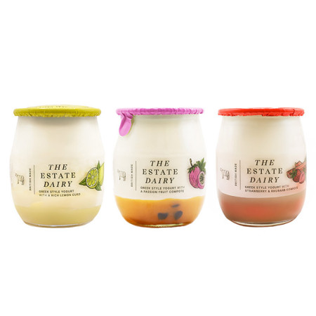 The Estate Dairy Mixed Fruit Yoghurt 3 Flavours