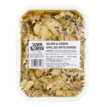 Silver & Green Grilled Artichoke Hearts