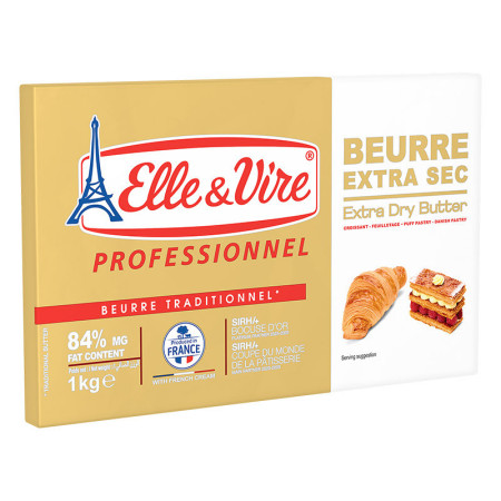 Elle et Vire Extra Dry 84%  Butter Tourage Sheets Unsalted