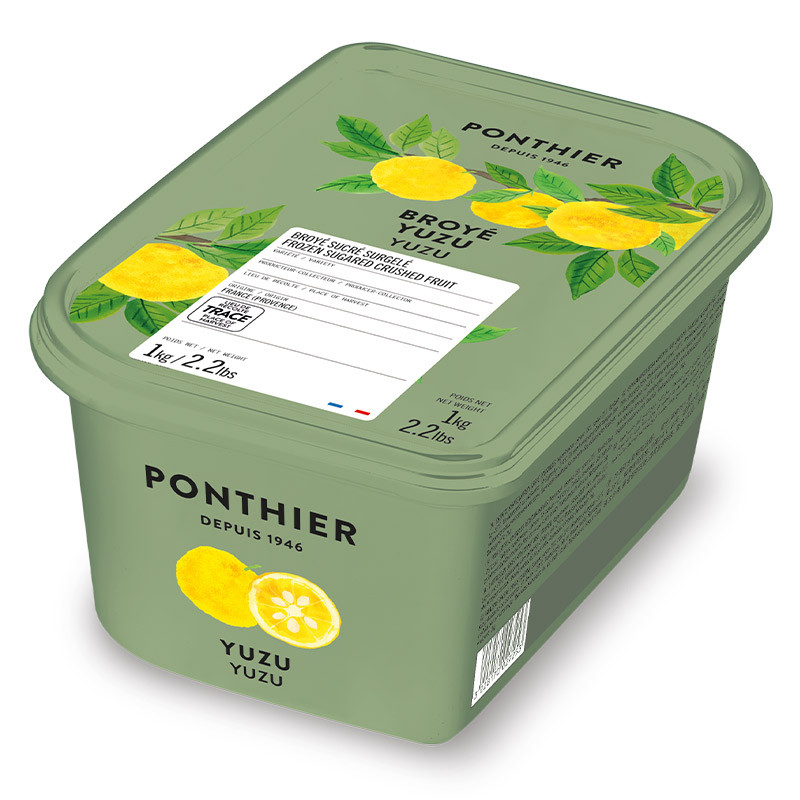 Ponthier Frozen 22% Sugared Crushed Fruit Yuzu