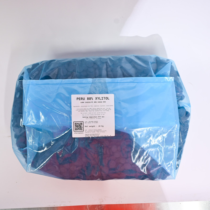 Peru Dark Chocolate With Birch Sugar Xylitol 80%