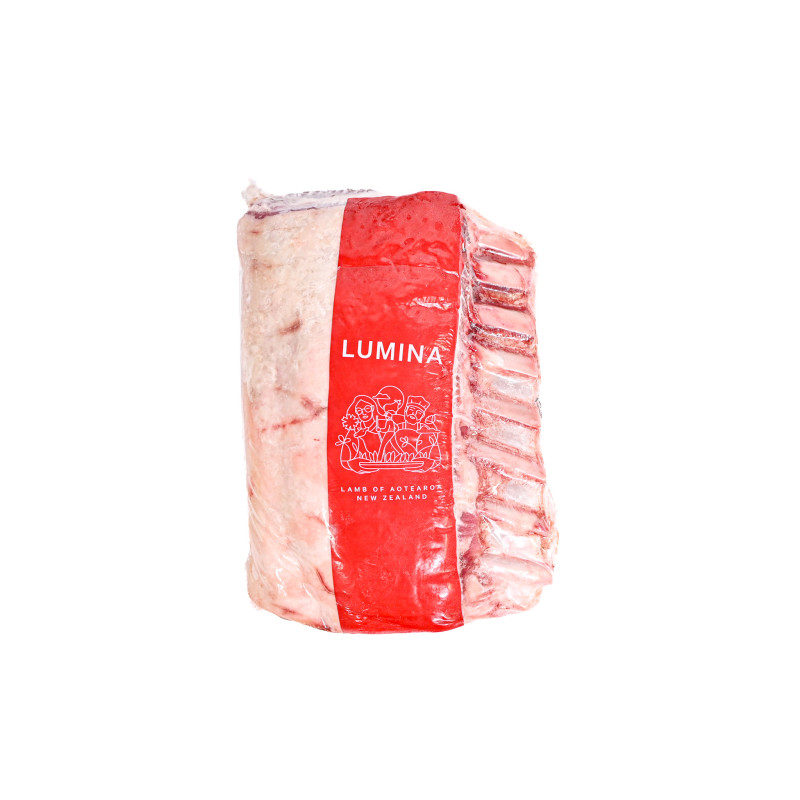 Frozen Case Lumina Lamb Rack Frenched 7 Bone Cap On