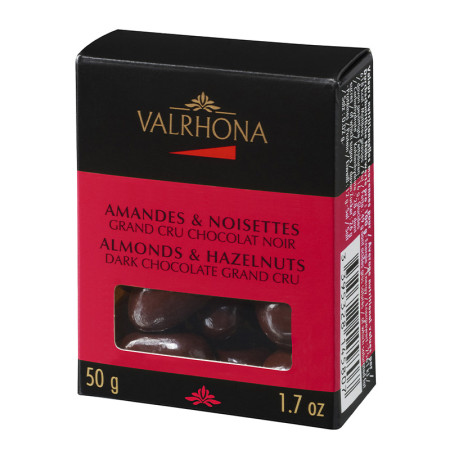 Valrhona Dark Chocolate Coated Almonds and Hazelnuts