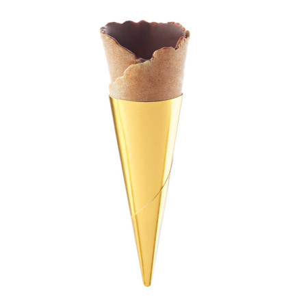 Masdeu Mini Biscuit Waffle Cones With Chocolate Interior